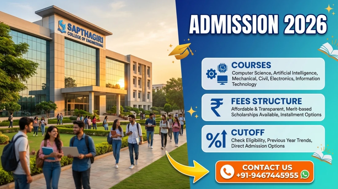 Sapthagiri College of Engineering Bangalore : Admission 2026, Courses, Fees Structure, Cutoff